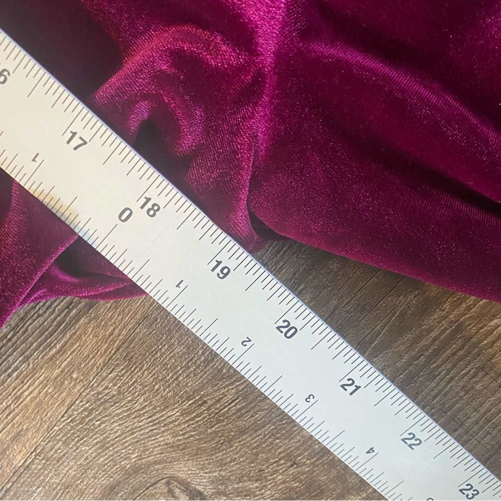 Lauren Ralph Lauren Dress Women 16 Purple Velvet Ruched Puff Sleeve Cocktail NEW - Picture 9 of 13